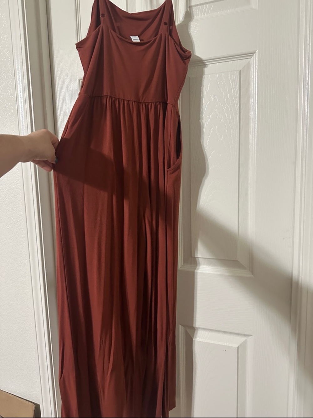Old Navy Rust-Brown Strappy Wide-Leg Jumpsuit - Picture 4 of 5